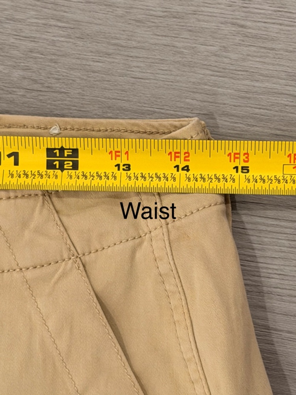Liverpool Los Angeles Wide Leg Crop Mid Rise Cargo Pants Tan Size 6/28 - Picture 10 of 13